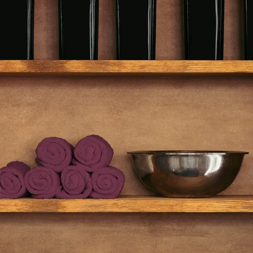 Miniatura 7 de Arkwright Toallas de salón a prueba de blanqueador - Paquete de 12 - Muy absorbentes, 100% algodón, secado rápido, toalla facial de spa para Borgoña