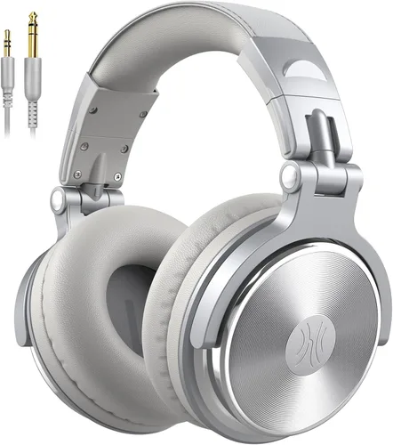 Miniatura 9 de OneOdio - Auriculares con cable de diadema para estudio y mezcla de DJ, auriculares estéreo con controladores de neodimio de 50 mm y conector de 1/4