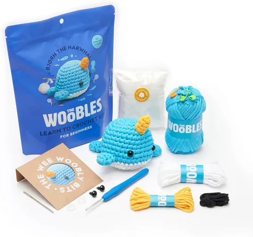 The Woobles Kit de Ganchillo para Principiantes - Fácil Kit de Artes y Manualidades de Tejido y Crochet de Animales Como se Vio en Shark Tank -