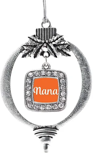 Miniatura 231 de Inspired Silver - Nana púrpura - Adorno de Navidad plateado - Adorno cuadrado para árbol de Navidad con circonita cúbica - Decoración colgante