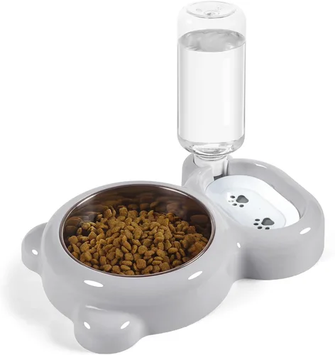 Miniatura 11 de Cuencos para Perros, Juego de Cuencos para Comida y Agua de Gatos con Dispensador de Agua y Cuenco de Acero Inoxidable para Gatos y Perros Pequeños