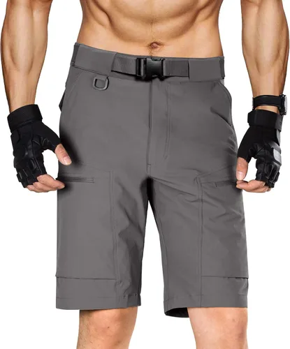 FREE SOLDIER - Pantalones cortos tipo cargo para hombre, transpirable, ligero, secado rápido, para senderismo, pantalones cortos tácticos, de nailon