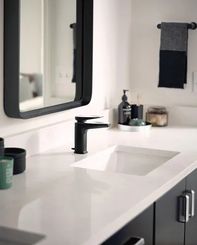 Miniatura 4 de Moen Genta BH3886BL - Toallero de mano moderno de 6.8 pulgadas de longitud para baño o cocina, color negro mate (paquete de 2)