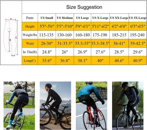 Miniatura 7 de sponeed - Mallas de ciclismo para hombre, acolchadas, 4D, para ciclismo de carretera