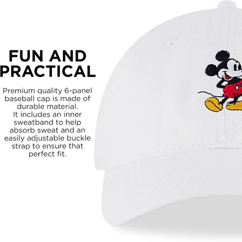 Miniatura 35 de Disney Gorra de béisbol para hombre, sombrero ajustable de Mickey Mouse para adultos