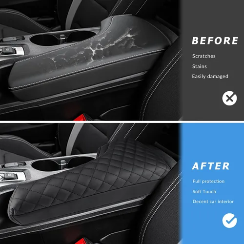 Miniatura 2 de INTGET Funda de consola central para Chevrolet Chevy Camaro 2016-2022 2023 2024, accesorios de cuero para reposabrazos central, protector de tapa