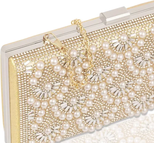 Miniatura 4 de Evening Clutch Pearl Purse for Women, Party Clutches Bag Wedding Formal Handbags