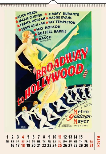 Miniatura 3 de Calendario de pared 2025 [12 páginas de 8 x 12 pulgadas] Broadway Legends: carteles clásicos de películas musicales que celebran la era dorada