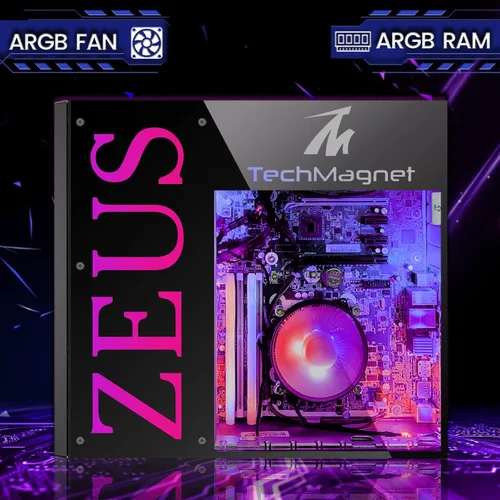 Miniatura 2 de TechMagnet PC de escritorio para juegos, Intel i7 6ª generación, Zeus Pro 4, GT 1030, ARGB de RAM de 16 GB, SSD de 1 TB + disco duro de 4 TB