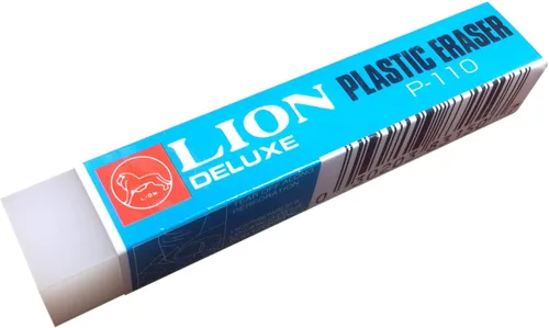 Miniatura 5 de LION Borradores de plástico blanco translúcido, 24 EA/Box, 1 caja (P-100)