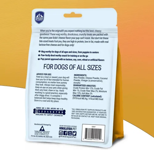 Miniatura 9 de Barkeetos - Golosinas para perros, aperitivos crujientes y con queso para mascotas, hechos con queso real del Himalaya, sin gluten, sin granos, sin