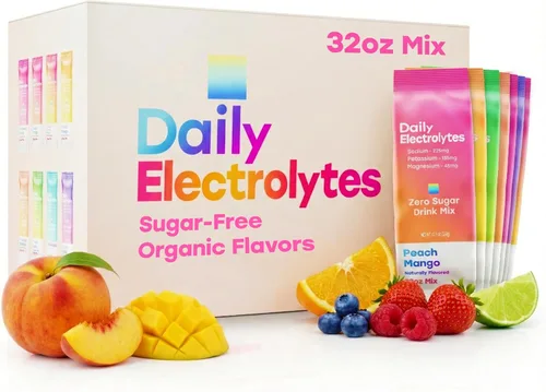 Miniatura 10 de Mezcla de bebida con electrolitos de sal rosa sin azúcar (paquete de 30, guayaba naranja pasión)