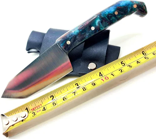Miniatura 6 de Mini cuchillo de caza hecho a mano hecho en los E.E.U.U. Custom EDC Tanto resina mango cuchillo bush cuchillo Austin Blades