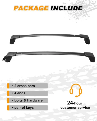 Miniatura 8 de Barras transversales mejoradas para Hyundai Santa Fe 2019-2023, barras transversales de techo antirrobo para equipaje, kayak, esquí, bicicleta