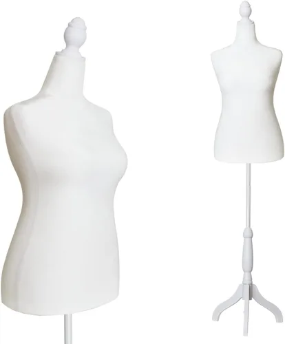 Cuerpo de maniquí femenino, talla grande 10-12, vestido de maniquí femenino, altura ajustable, 61-67 pulgadas, cuerpo de maniquí con soporte de