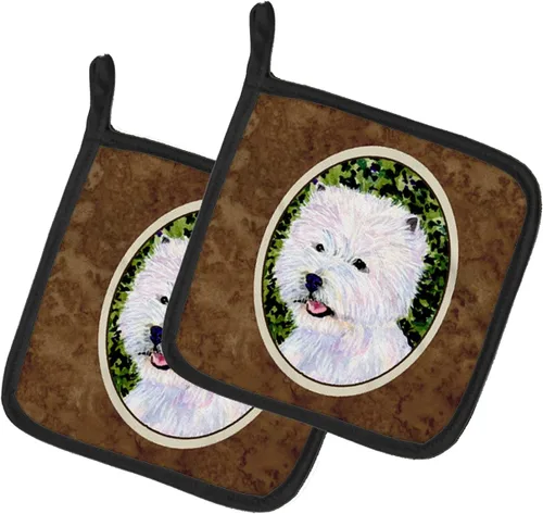 Miniatura 144 de Caroline's Treasures SS8617PTHD - Juego de soportes para ollas de cocina resistentes al calor, almohadillas calientes para horno para cocinar, Husky