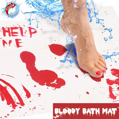 Miniatura 9 de Bloody - Tapete oficial y auténtico que se vuelve rojo cuando se moja, las huellas desaparecen como magia, gran regalo de broma