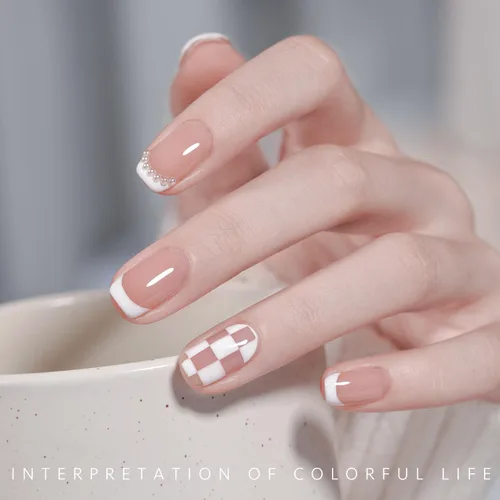 Miniatura 3 de GAOY - Esmalte de uñas de gel en blanco y negro, 2 piezas de 0.3 fl oz, diseño de pintura de uñas de colores clásicos con pincel fino, curado