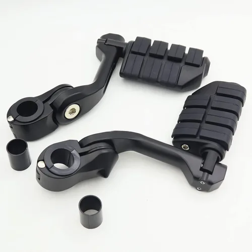 Miniatura 2 de Estriberas para motocicleta de 1.25 pulgadas, estilo Harley, con barras de choque, pedal de crucero ajustable para Harley Touring Electra Glide Dyna