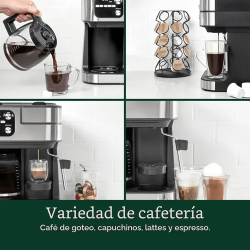 Miniatura 6 de Cuisinart Coffee Center Barista Bar - Cafetera 4 en 1, compatible con cápsulas de una sola porción, cafetera, tres tamaños de preparación, Negro
