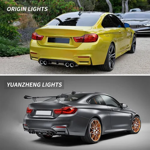 Miniatura 6 de VLAND - Luces traseras OLED serie 4 con señal de giro secuencial compatible con BMW M4 GTS F32 F33 F82 F83 2014-2020 Sedán/Convertible/Coupé, Rojo