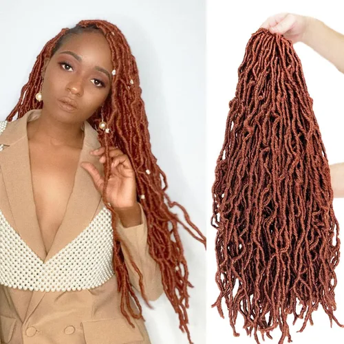 Miniatura 15 de 36 pulgadas, 7 paquetes de rastas suaves de ganchillo de cabello entero, no extendidas, largas y largas, trenzas de pelo sintético preenrolladas, 1b