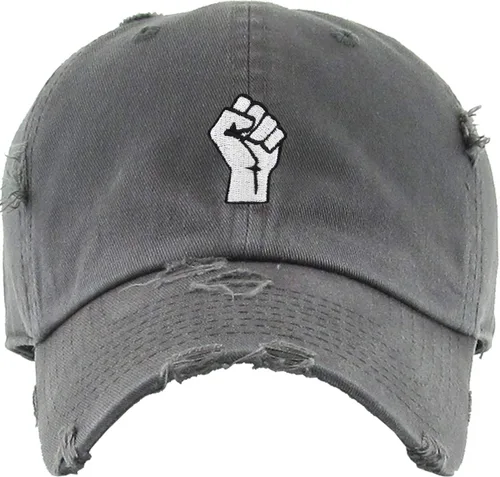 Miniatura 2 de Black History Month Fist Black Power Fight - Gorra de béisbol vintage envejecida
