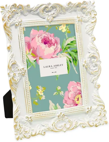 Miniatura 14 de Laura Ashley - Marco de fotos de 5 x 7 pulgadas, de resina texturizada y elaborada a mano, con caballete y gancho para mesa y pared, con diseño Negro