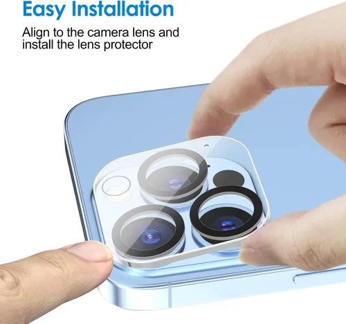 Miniatura 4 de JETech Protector de lente de cámara para iPhone 13 Pro Max de 6.7 pulgadas y iPhone 13 Pro de 6.1 pulgadas, vidrio templado 9H, transparente HD