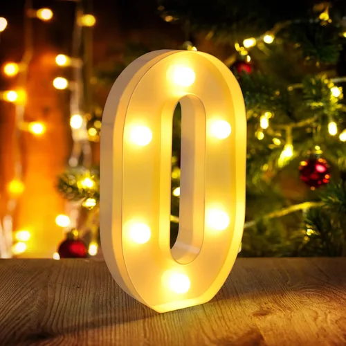 Miniatura 35 de Símbolo Ampersand LED Grande &, Letras de Marquesina Cartel 26 Letras del Alfabeto y 10 Números Luminosos para Decoración de Fiestas, Números