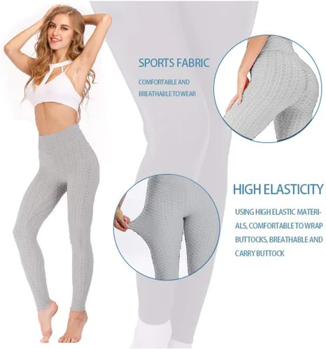 Miniatura 4 de AIMILIA - Leggings deportivos sexys para mujer, de cintura alta, anti-celulitis, con control de abdomen y levantamiento de glúteos, ideales