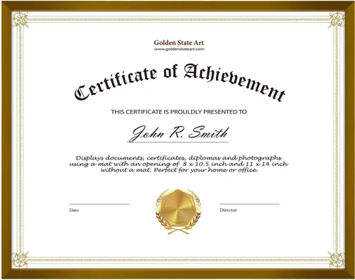 Miniatura 9 de Golden State Art, Marco de aluminio para certificado de 8.5 x 11 pulgadas, marcos de diploma de metal para documentos de 8.5 x 11 pulgadas, parte