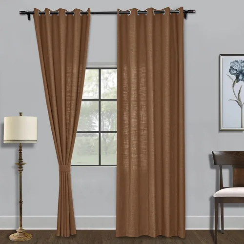Miniatura 9 de Fcosie Cortinas de lino de 50 pulgadas de ancho x 63 pulgadas de largo, paneles de cortina filtrantes de luz, paneles de cortina con ojales