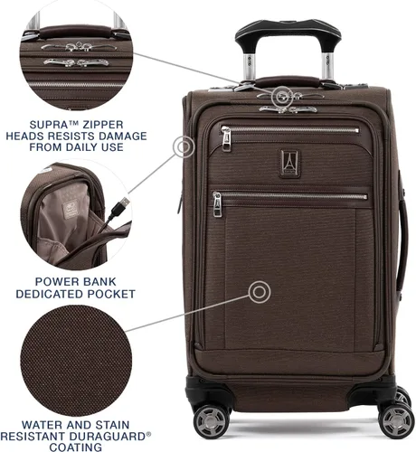 Miniatura 3 de Travelpro Platinum Elite-Softside - Maletas expansible con ruedas giratorias, Espresso intenso), 409186104