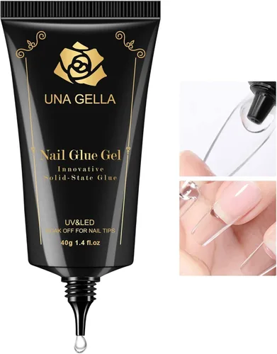 Miniatura 23 de UNA GELLA Puntas de uñas postizas extra cortas: 504 unidades de uñas cuadradas falsas preformadas XS, uñas cuadradas cortas a presión, puntas
