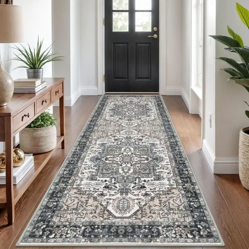 Miniatura 155 de KOZYFLY Alfombra Pequeña de Área 2x3 Pies Alfombras para Entrada Lavable Boho Alfombra de Entrada Antideslizante Tapete de Puerta Interior Entrada
