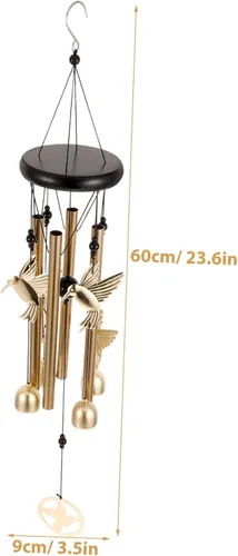 Miniatura 2 de Abaodam Campana de viento de colibrí para decoración al aire libre, tubos de aluminio, campana colgante de jardín para patio, campanillas de viento
