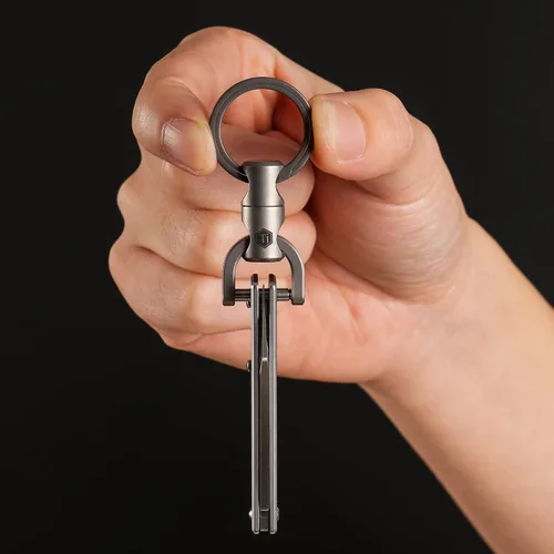 Miniatura 6 de KeyUnity KP03ST Titanium EDC Bolt Action Pen, KU00 Titanium Quickdraw Mosquetón y KM13 Paquete de conector de llavero giratorio KM13