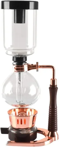 JITEM Cafetera Syphon Cafetera manual retro de vidrio al vacío, percoladores de 3 tazas de vidrio de mesa de sifón para café o té