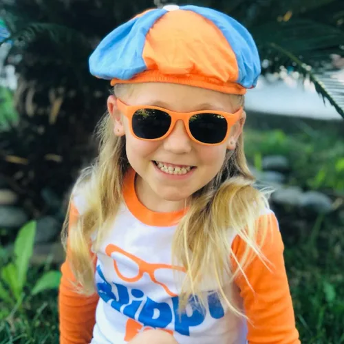 Miniatura 4 de Gafas de sol Blippi Indestructible, polarizado, naranja para niños con lente negra