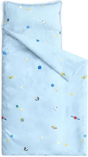 Miniatura 11 de Wake In Cloud - Tapete para siesta para niños pequeños con almohada y manta, tela 100% algodón, para niños de 3 años más en guardería, jardín