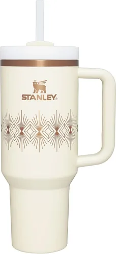 Miniatura 165 de STANLEY Quencher H2.0 Vaso Térmico con asa y pajilla, 64 onzas, tapa Flowstate de 3 posiciones, gran capacidad para viajes y deportes, vaso de acero