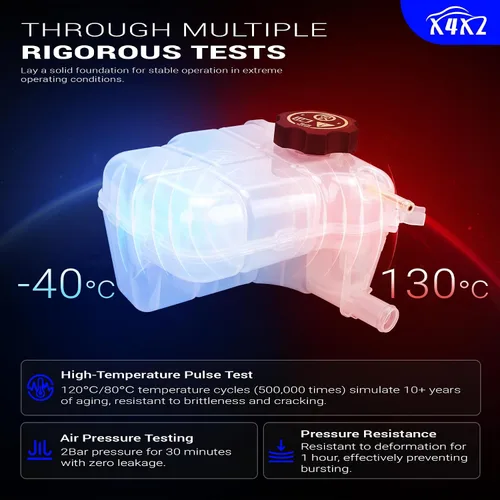Miniatura 4 de 603-383 Tanque de expansión del radiador del depósito de refrigerante del motor con tapa para Chevy Cruze Orlando 2010-2016 Buick Verano Cascada