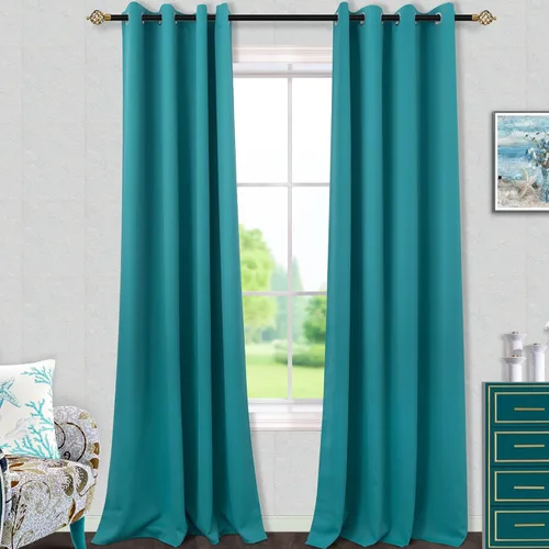 Miniatura 132 de Mrs.Naturall Cortinas Azul Real para Dormitorio, Cortinas Opacas Cortas Medianas Azul Cobalto para Cocina Decoración de Habitación de Adolescentes