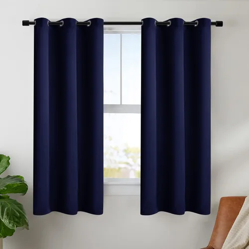 Miniatura 12 de BONZER Cortinas opacas con superposición transparente, mezcla y combina paneles de ventana de doble capa con aislamiento térmico para sala de estar