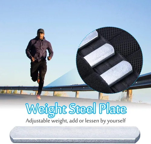 Miniatura 7 de PXRJE Chaleco con peso placas de acero ajustable a prueba de óxido de entrenamiento de fuerza placa de acero larga con cabeza redonda para cargar