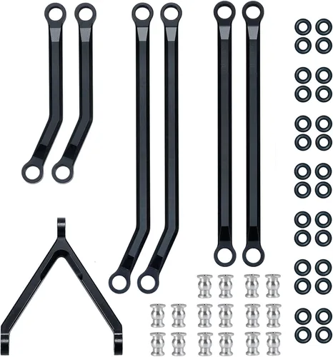 Maleonn RC High Clearance Links LWB 5.256 in Aleación de aluminio Chasis Suspensión Enlace para 1/24 RC Crawler Car Axial SCX24 Actualizaciones Negro