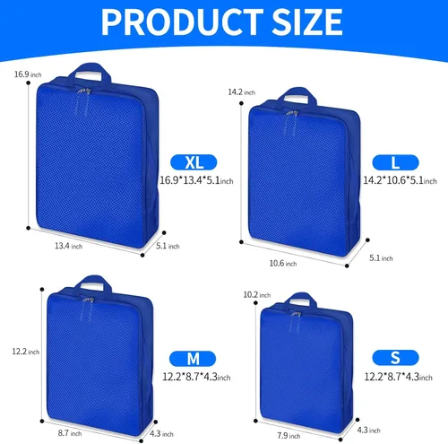 Miniatura 2 de Cubos de embalaje para maletas, cubos de embalaje de compresión para equipaje de mano, bolsas organizadoras de equipaje, juego de bolsas
