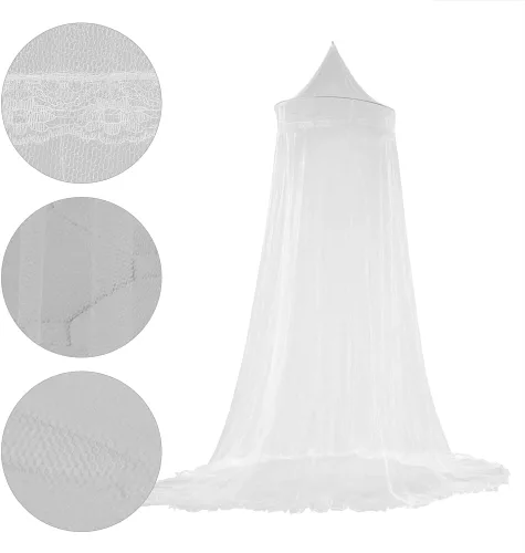 Miniatura 6 de Toldo de cama para niños, red de cama transpirable (blanco)