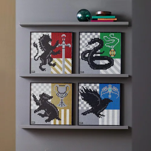 Miniatura 8 de LEGO Art Harry Potter Hogwarts Crests 31201 Kit de construcción; perfecto para adultos que aman pasatiempos y coleccionables, nuevo 2021